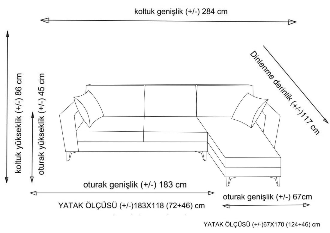 Canapé d'angle Kristal 3+Corner - Beige