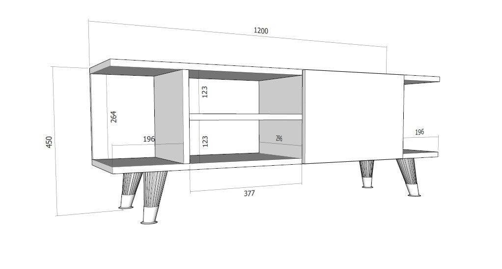 Meuble TV İdil - Oak
