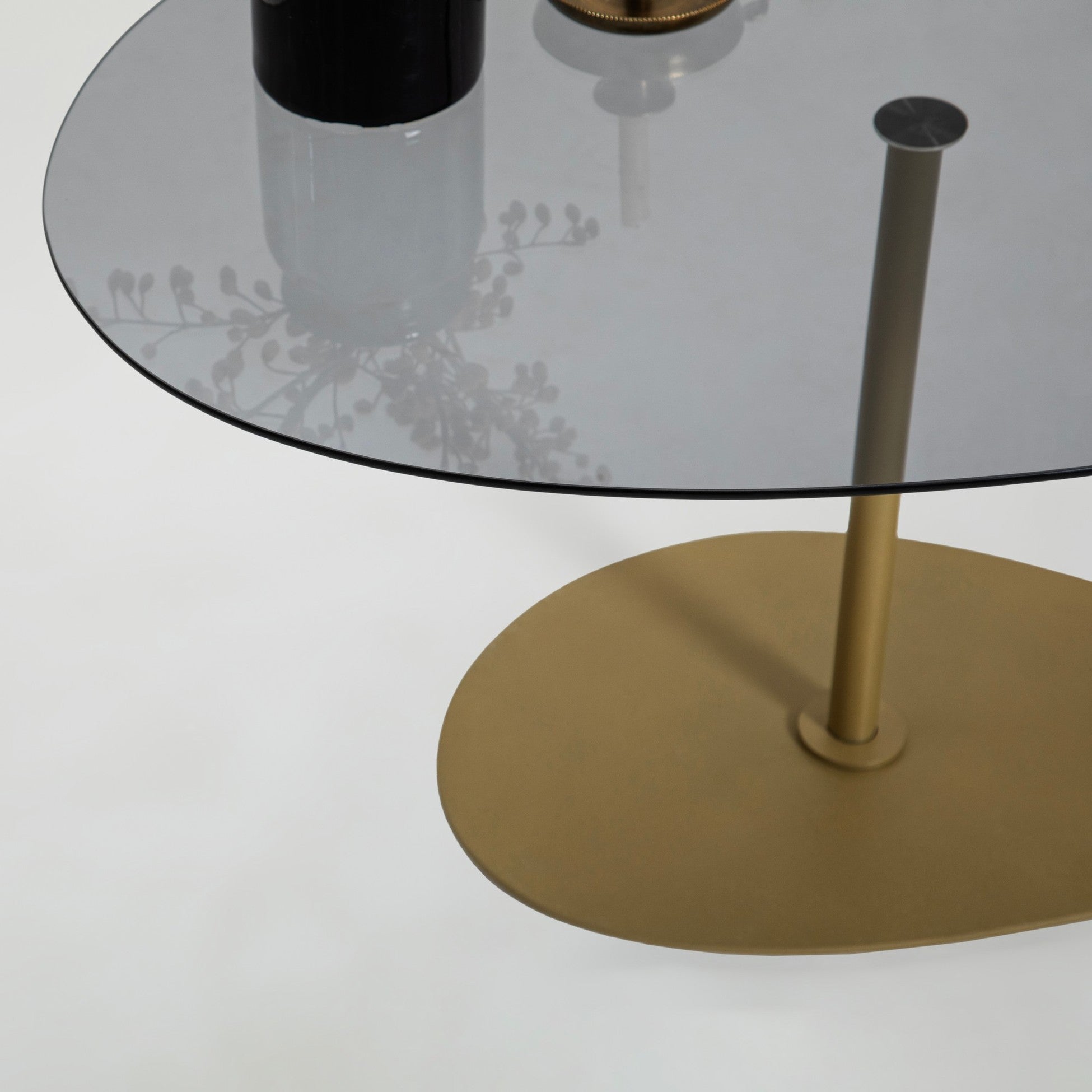 Table basse Porto - Dark Grey, Gold
