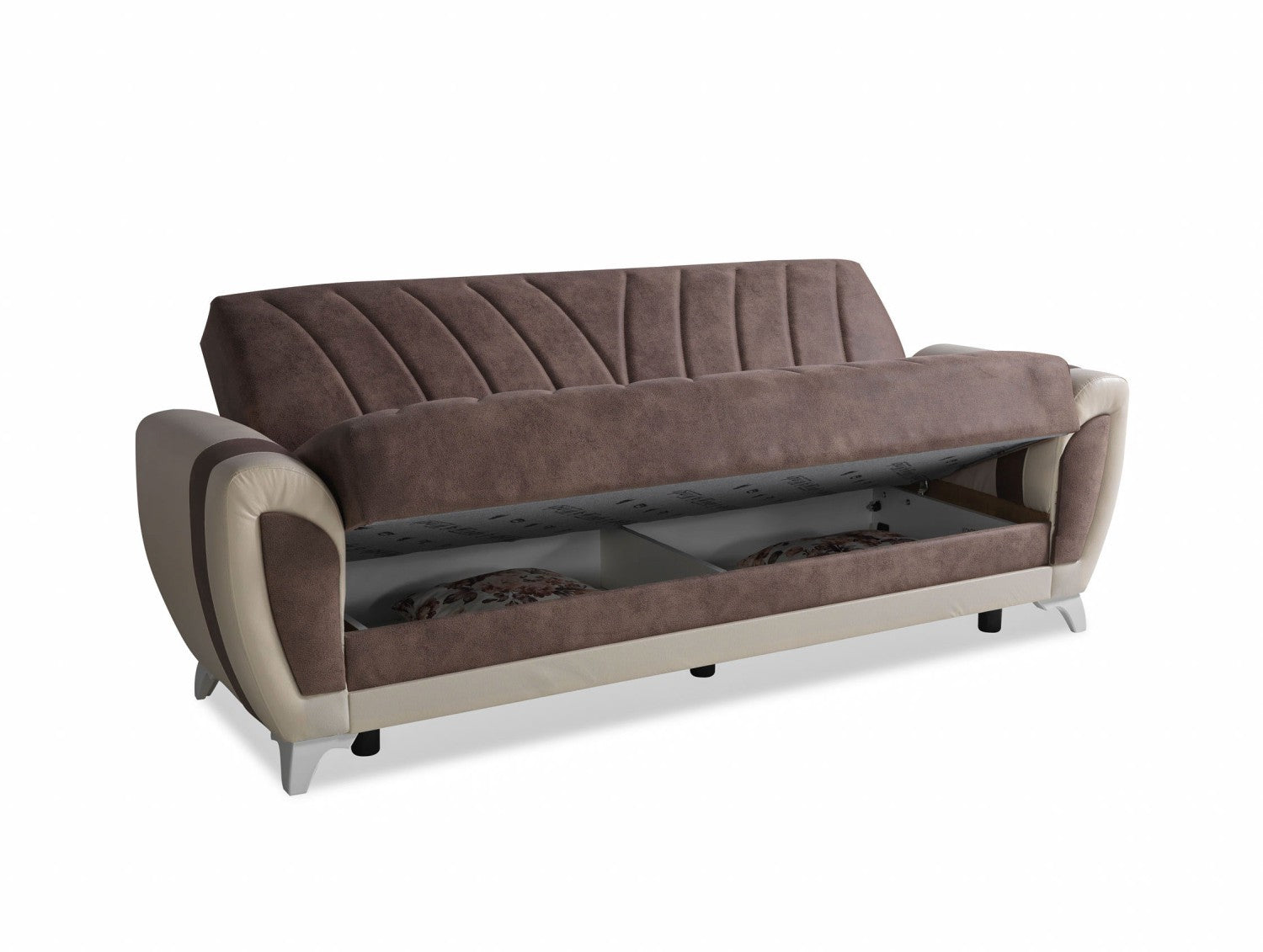 Defne canapé lit clic-clac 3 places avec coffre de rangement