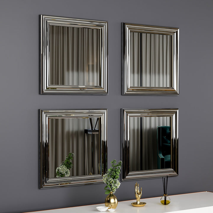 Ensemble de miroirs (4 pièces) Loza - Silver