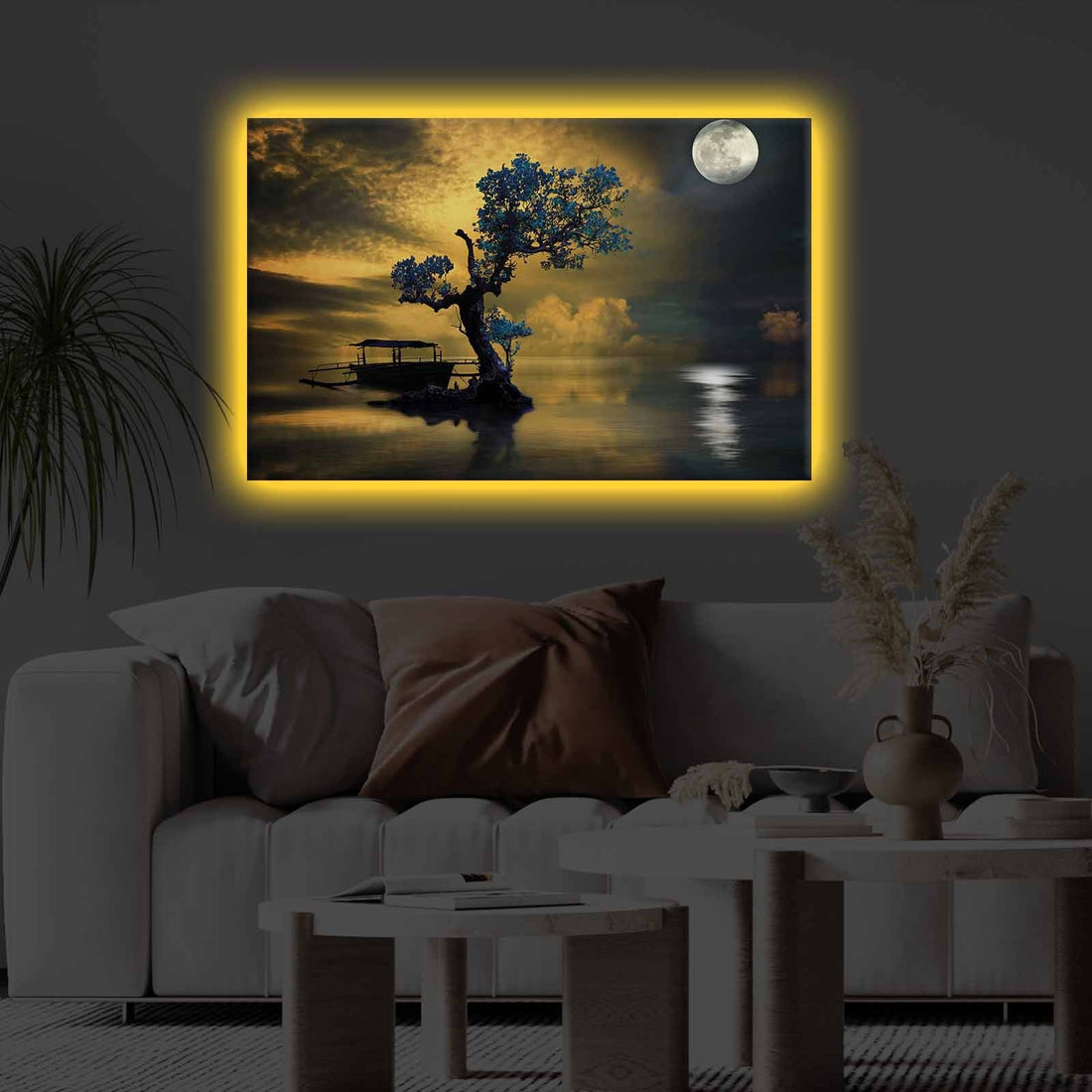 Peinture de toile éclairée à LED décorative 4570KTLGDACT - 016