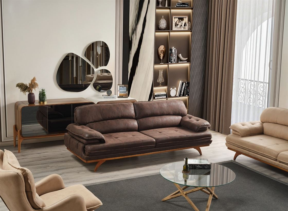 Akra Canapé 3 Places Marron