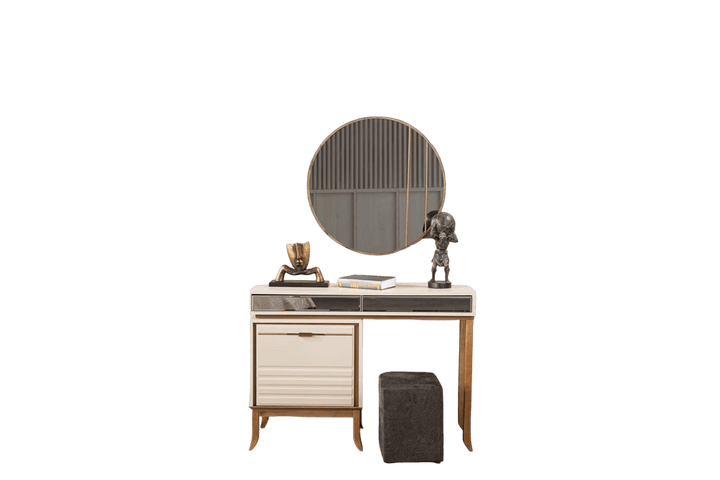 Elna Coiffeuse Avec Miroir 3 Portes 122x42x87