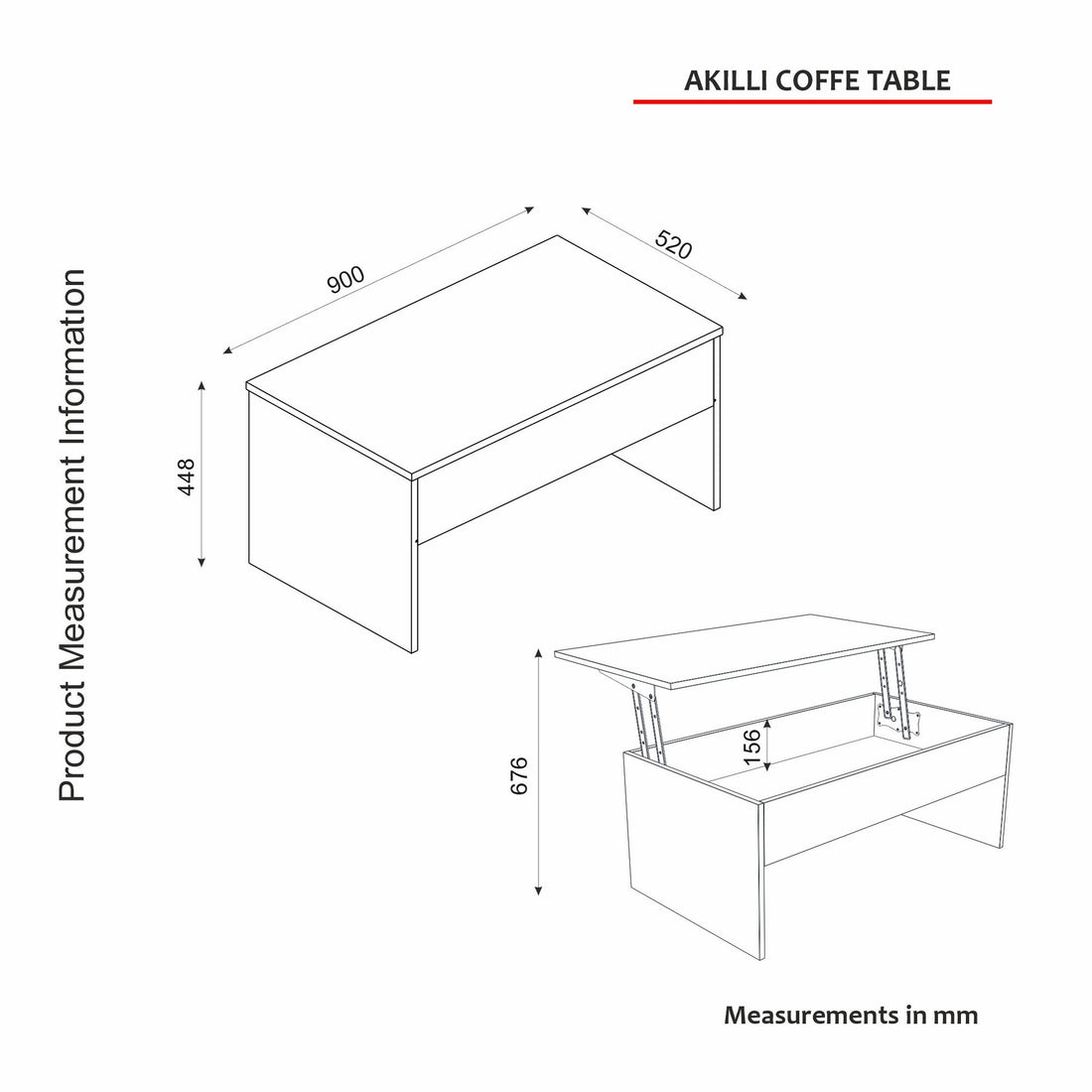 Table basse Akilli - White