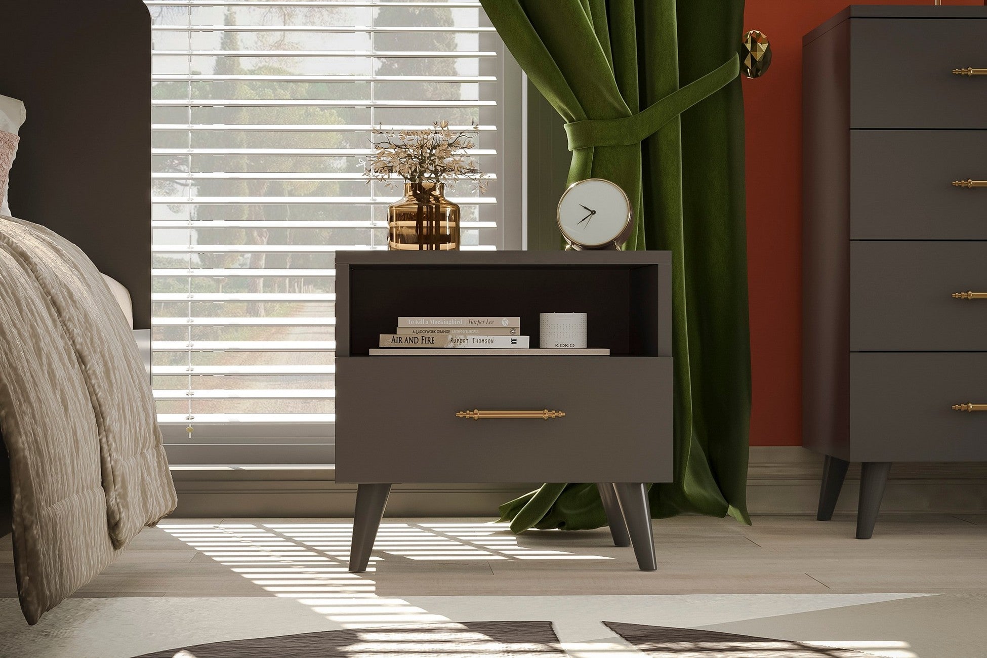 La table de nuit Lavinia 002 - Anthracite