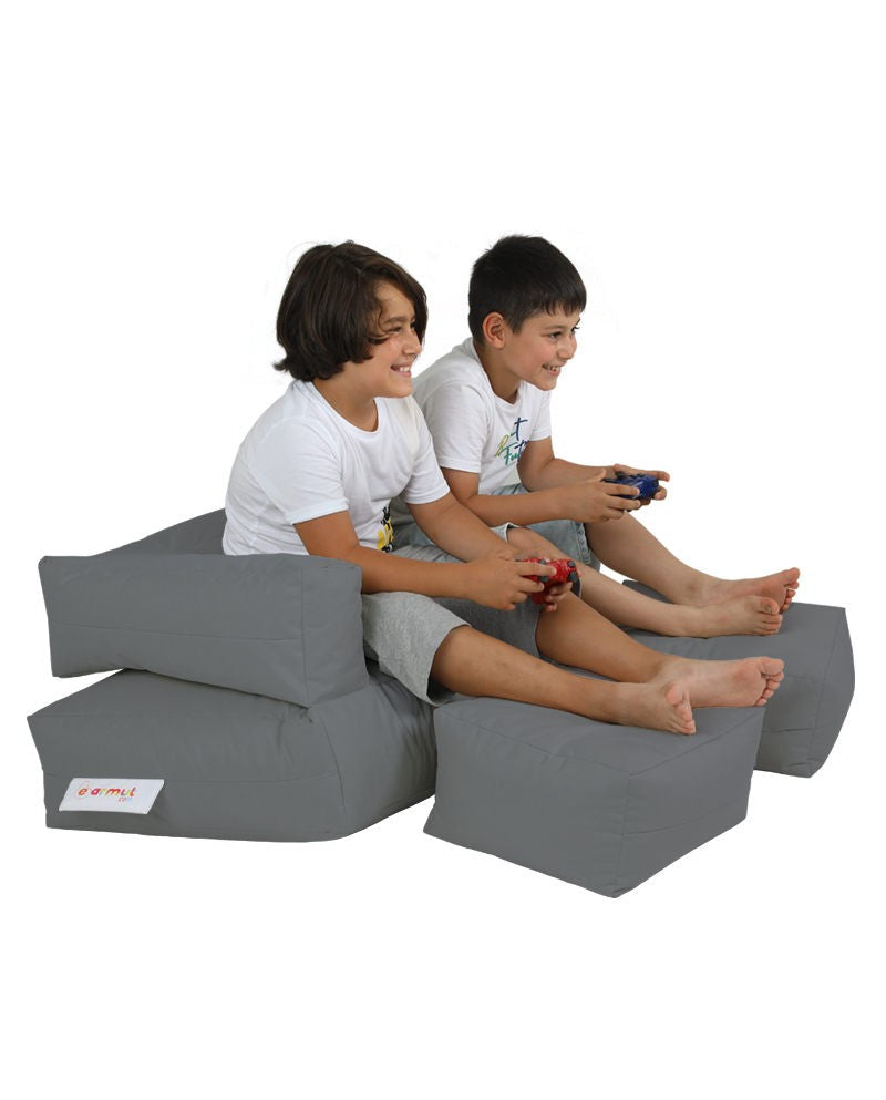 Sac de haricots de jardin Kids Double Seat Pouf - Fume