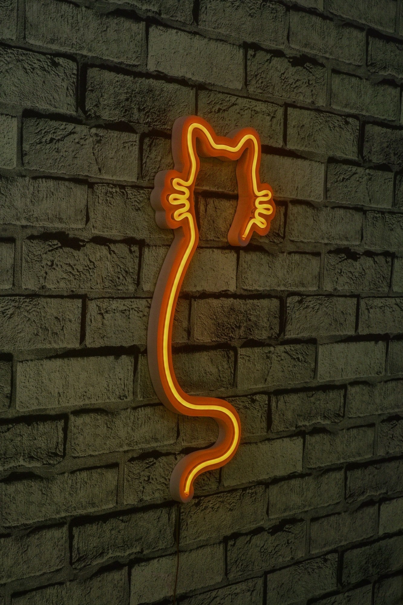 Éclairage LED en plastique décoratif Cat - Yellow