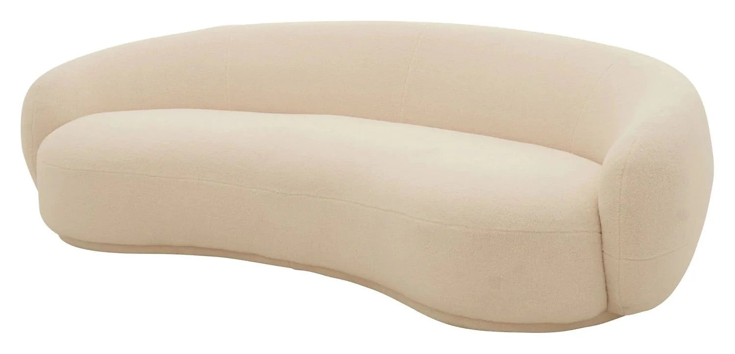 Canapé design 3 places Oliver Tissu bouclette