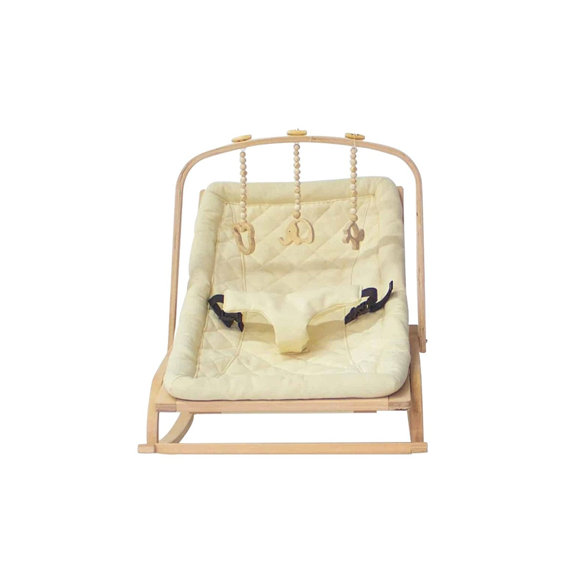 Transat bébé bois ajustable + Avec 3 jouet en bois