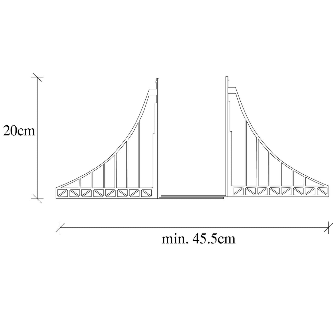 Serre-livres en métal Kitap tutucu 13 - Black