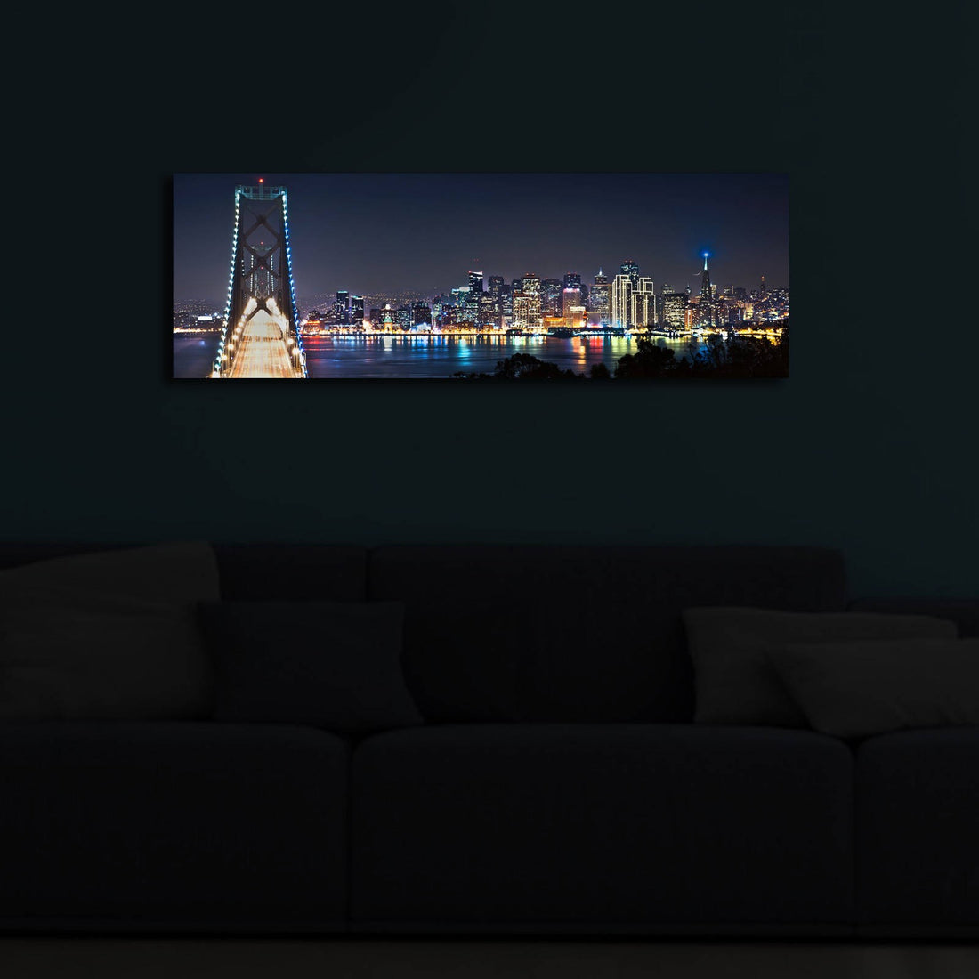 Peinture de toile éclairée à LED décorative 3090İACT-37