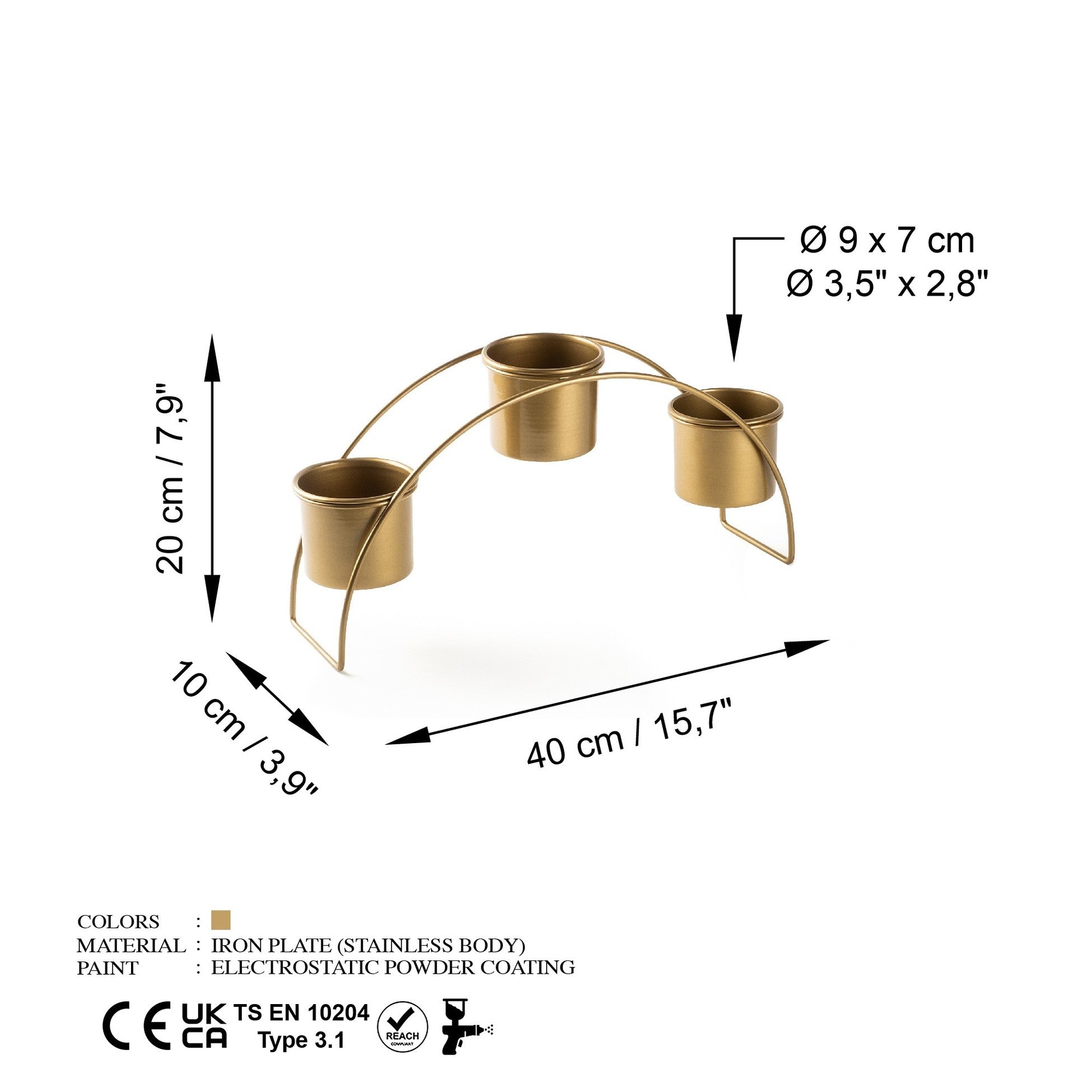 Accessoire décoratif en métal GED-012