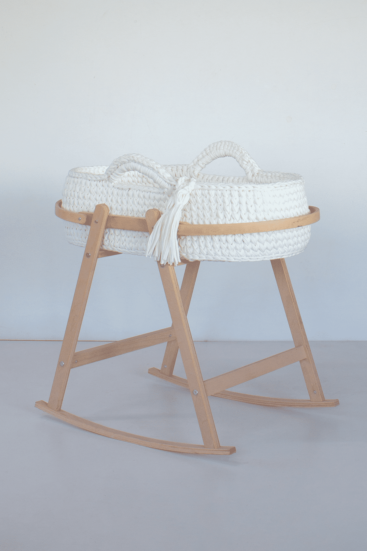 Couffin Bébé Avec Support Bois & Matelas