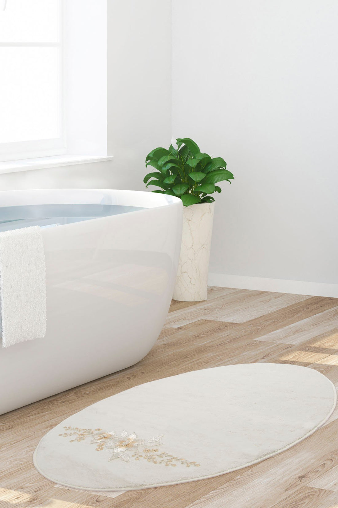 Tapis de bain Solid - Ecru (60 x 80)