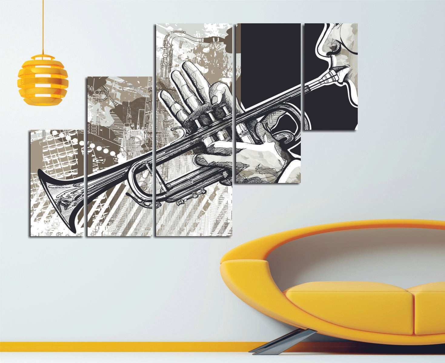 Peinture décorative MDF (5 pièces) ST071