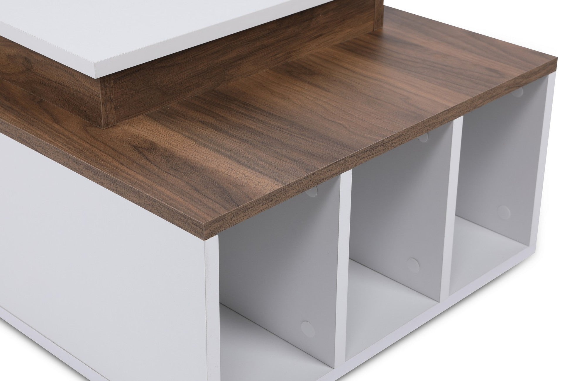 Table basse Kolarado - White, Wanut