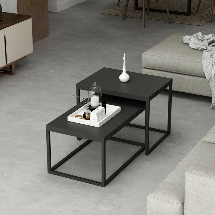 Table de nidification (2 pièces) Leka - Black