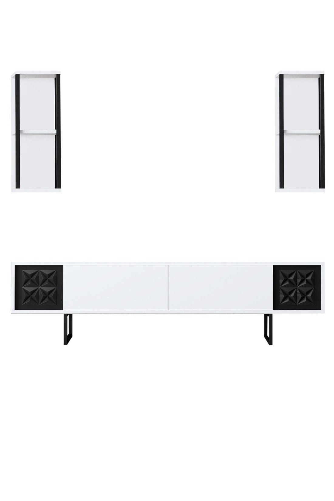 Ensemble de meubles de salon Black Line Set - White, Black
