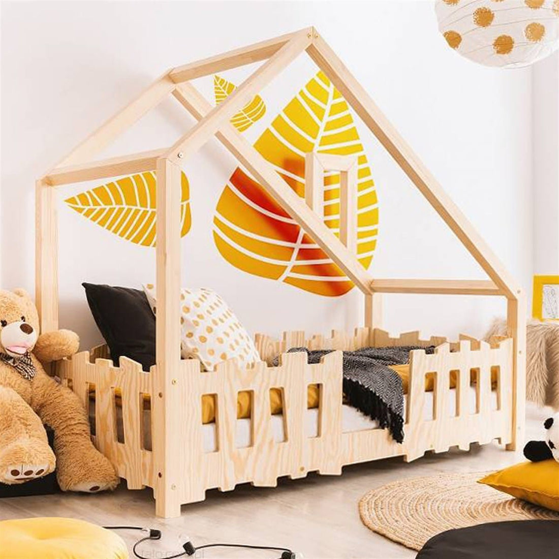 Lit cabane enfant Galaxy ,bois 90x190cm