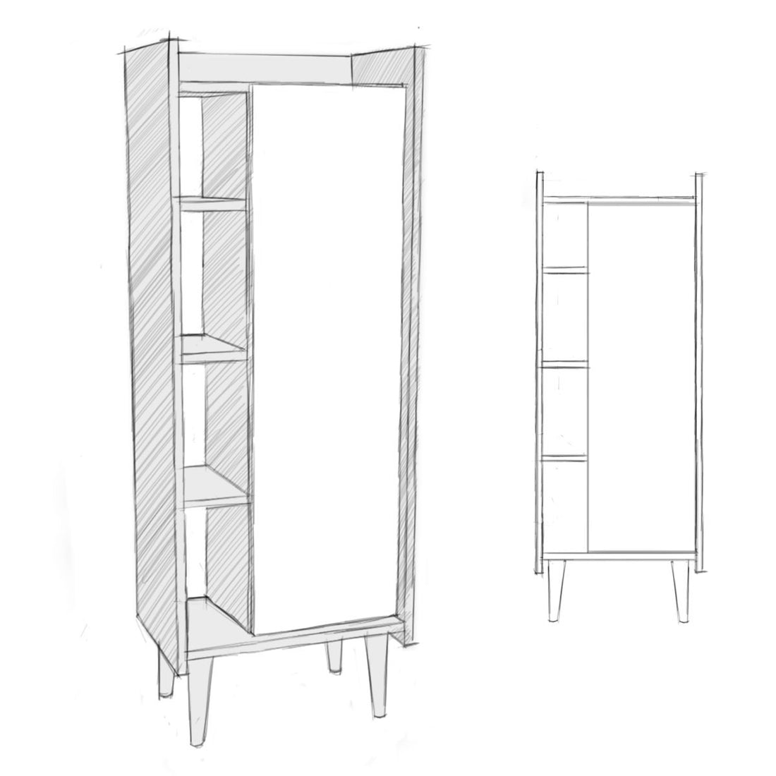 Armoire polyvalente Lagomood Ruby - Oak, White