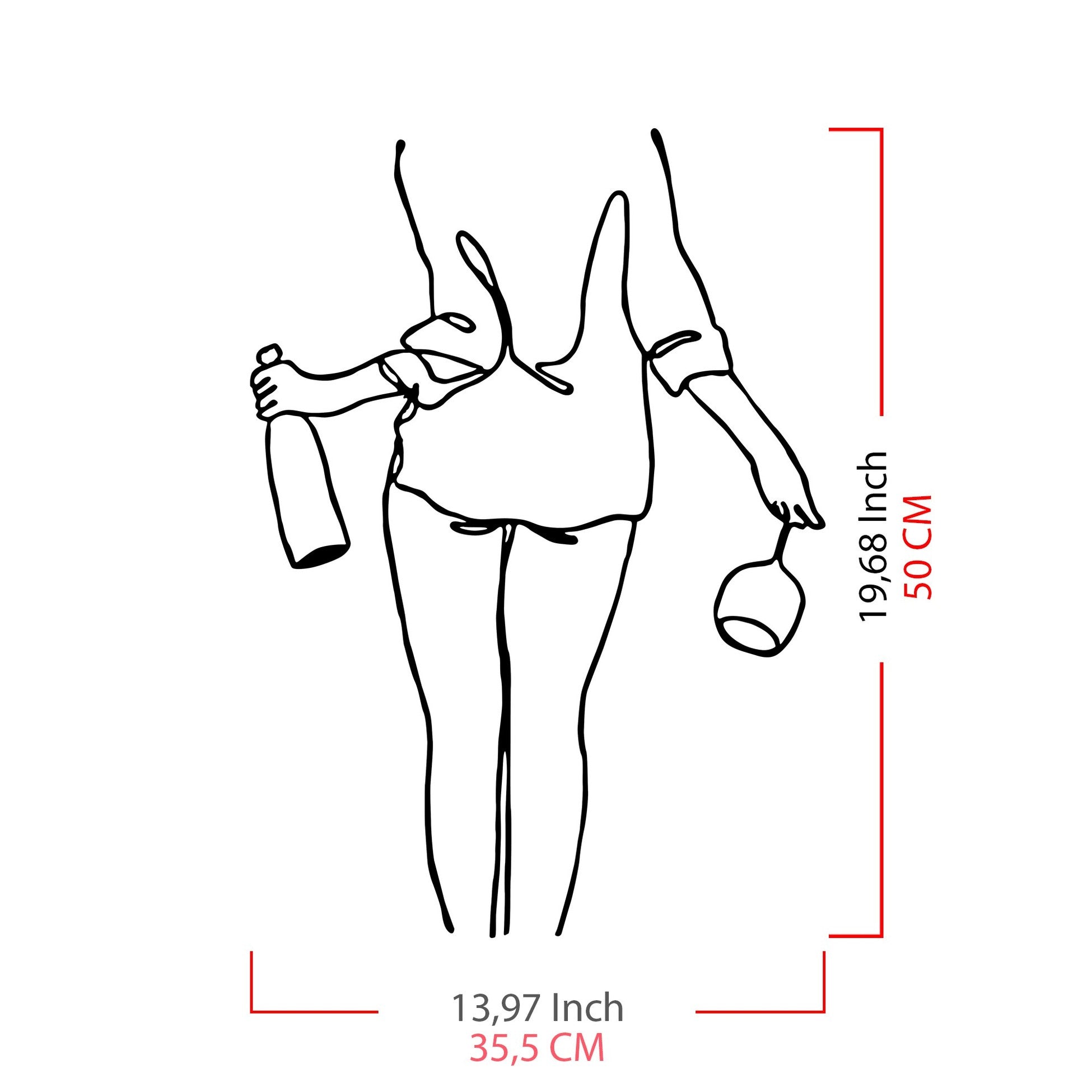 Accessoire mural en métal décoratif Wine Night