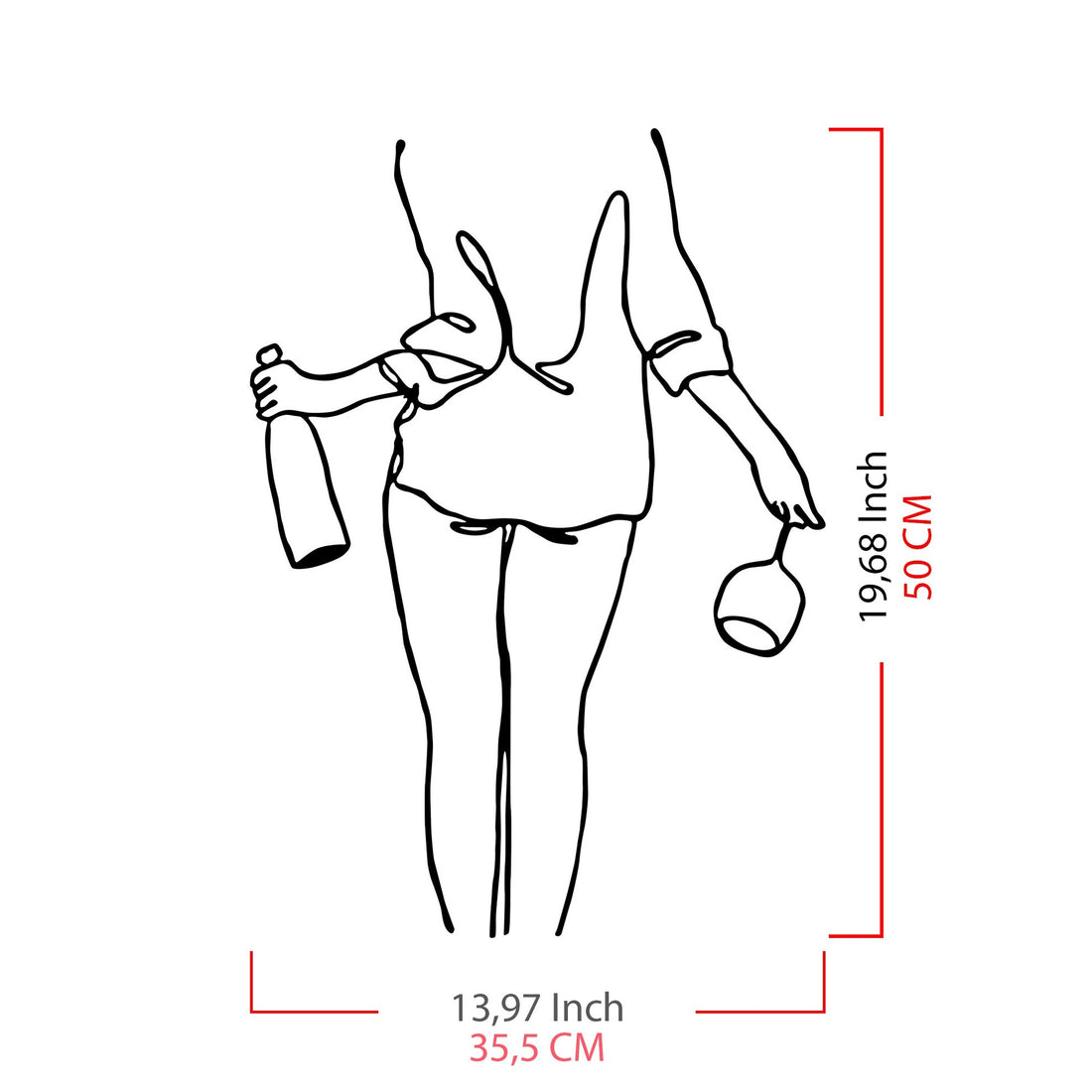 Accessoire mural en métal décoratif Wine Night