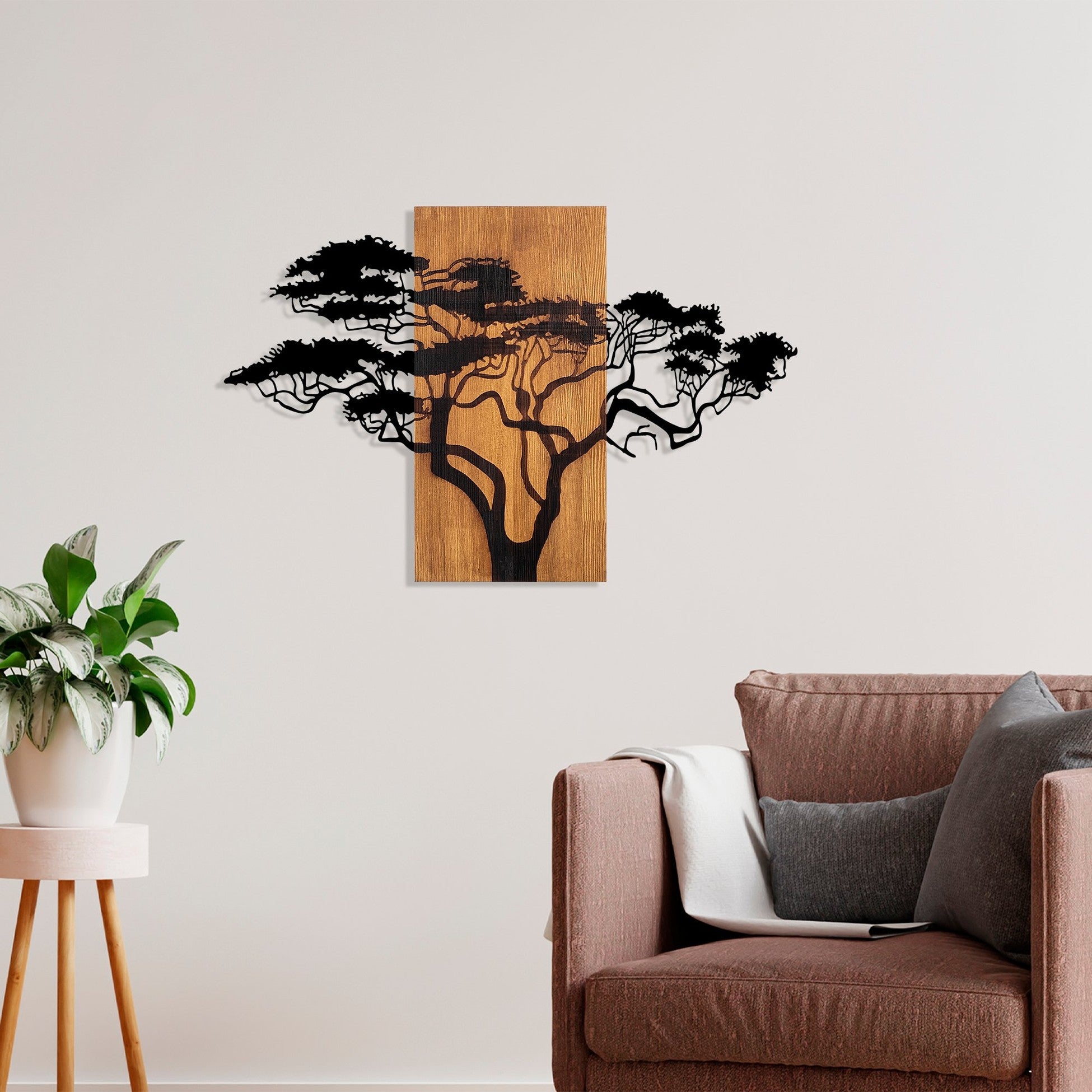 Accessoire mural en bois décoratif Acacia Tree - 387
