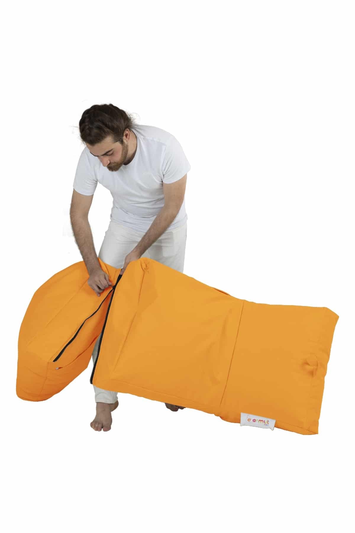 Siesta Pouf convertible / coussin de sol Orange