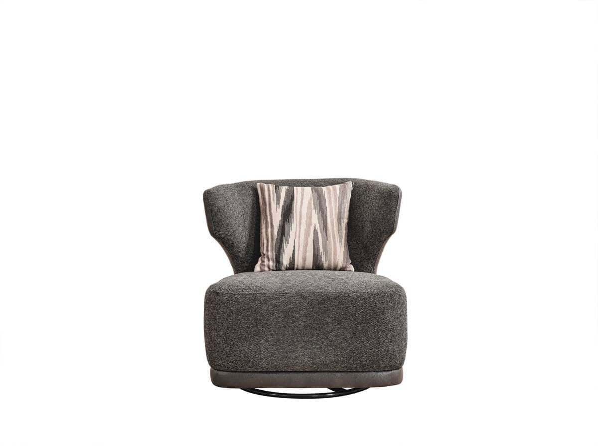 Oslo Fauteuil Bergère gris foncé