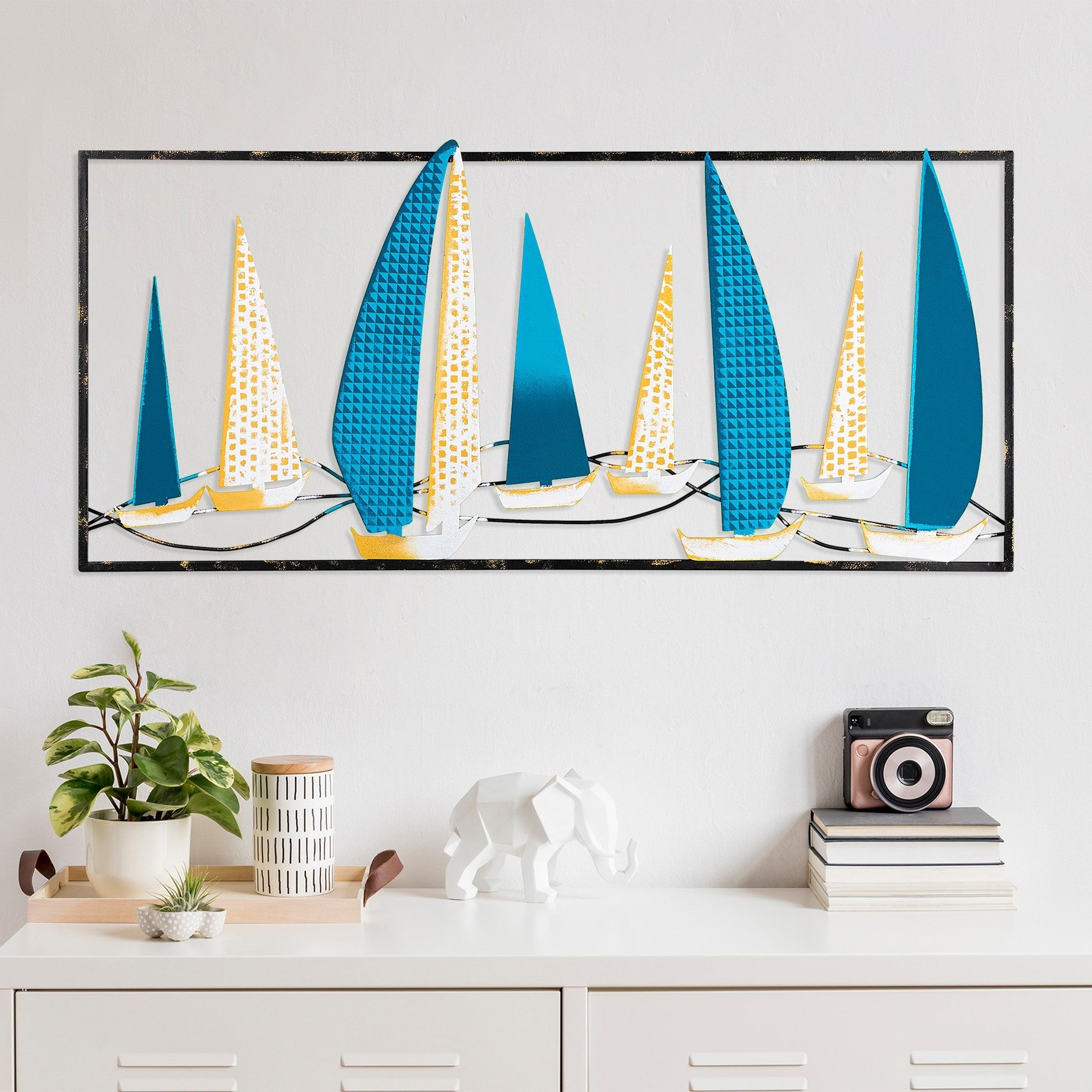 Accessoire mural en métal décoratif Yelkenli 2