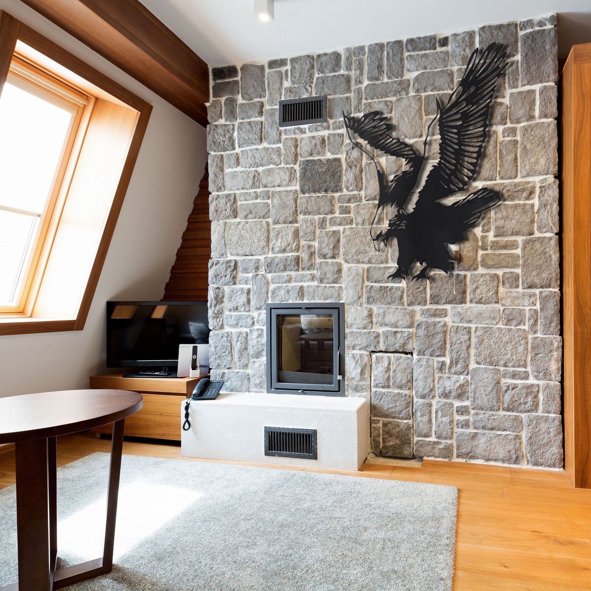 Accessoire mural en métal décoratif Eagle