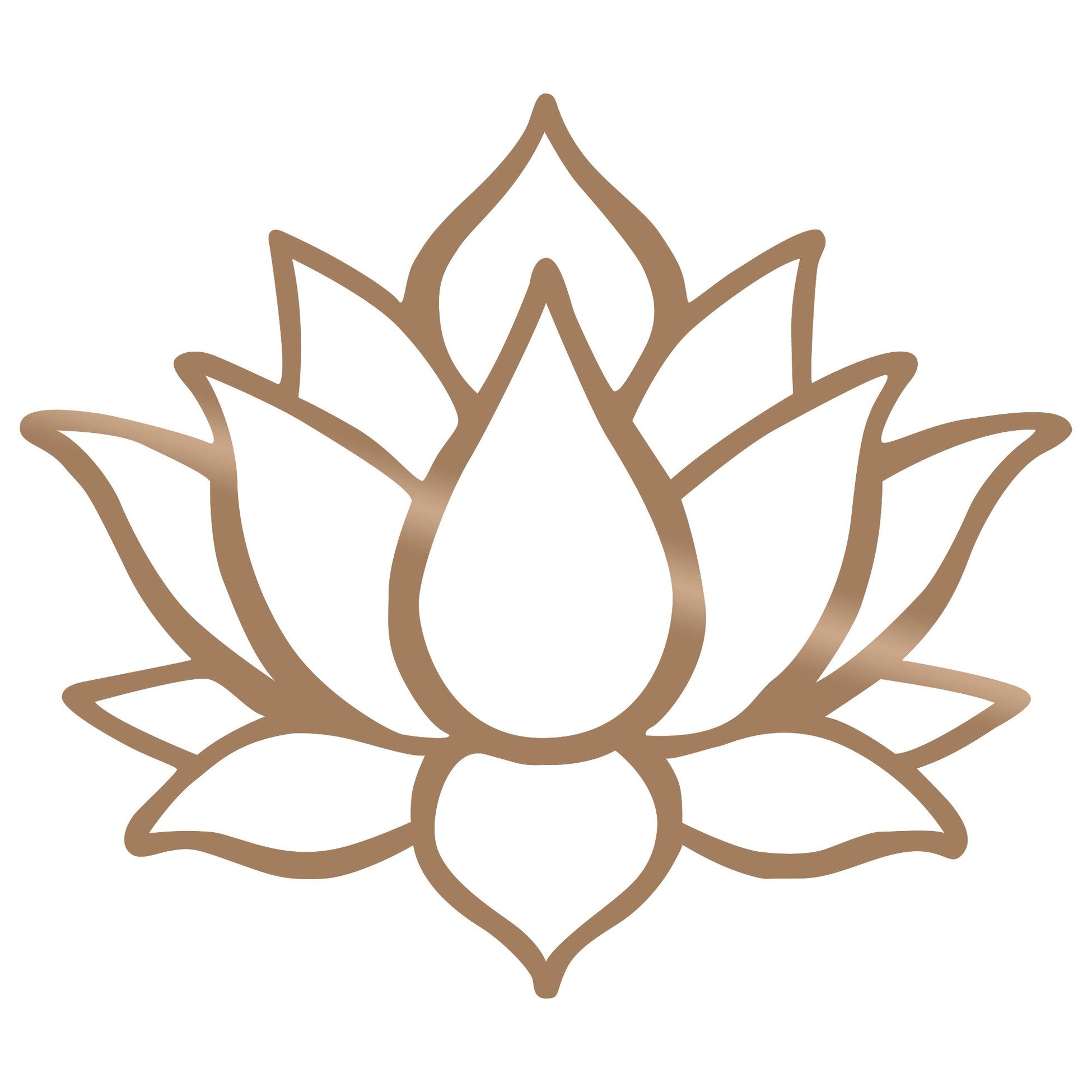 Accessoire mural en métal décoratif Lotus Flower 1 - Copper