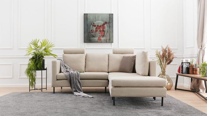 Canapé d'angle Mino - Cream