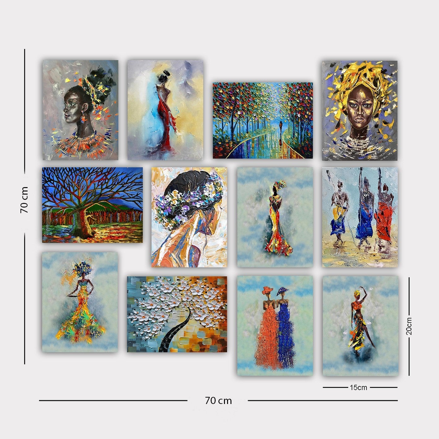 Peinture décorative MDF (12 pièces) 12MDF21YS