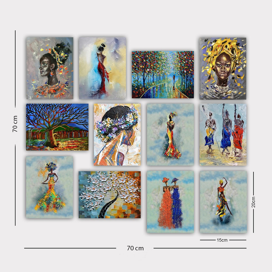 Peinture décorative MDF (12 pièces) 12MDF21YS