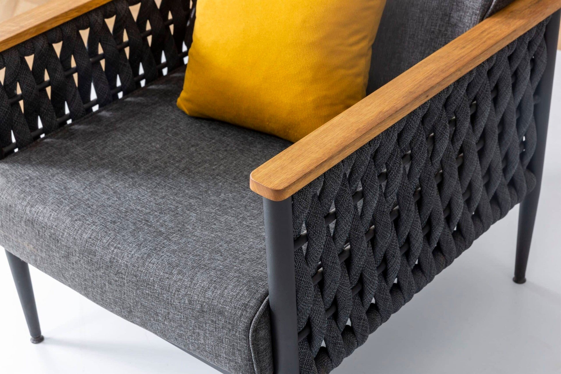 Salon de jardin avec coussins &amp; table basse Grey