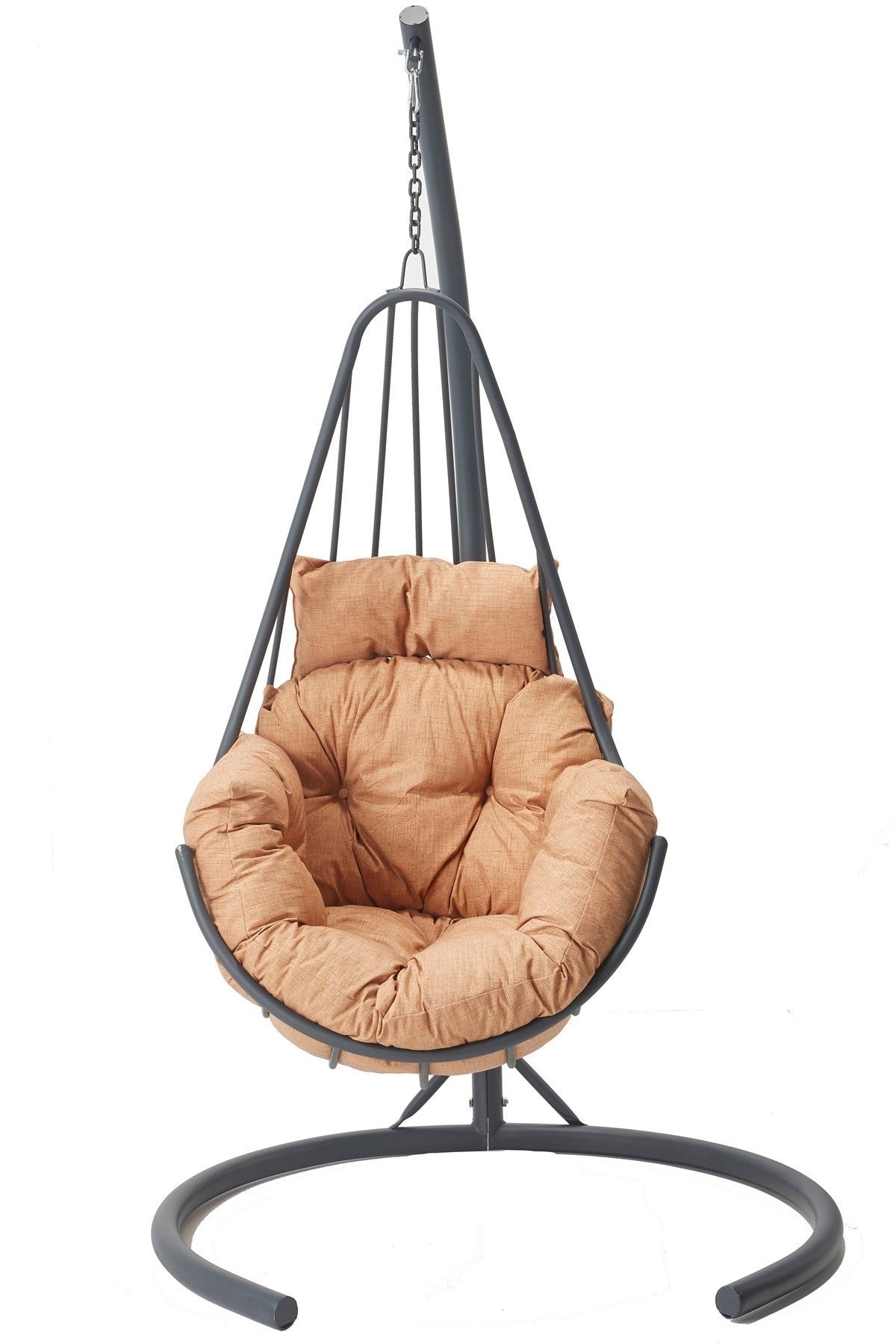 Chaise de balançoire unique de jardin Kırlangıç - Anthracite, Beige