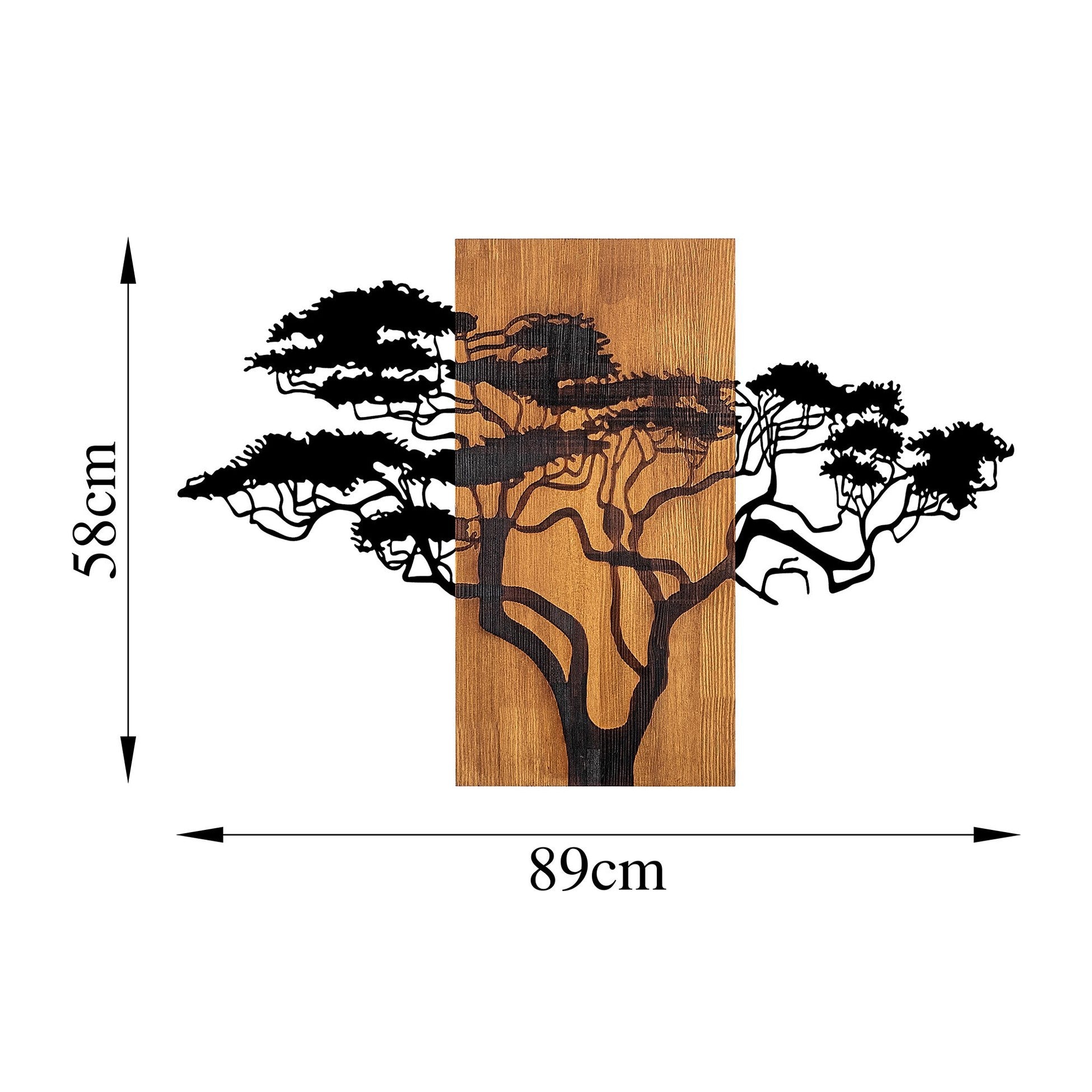Accessoire mural en bois décoratif Acacia Tree - 387