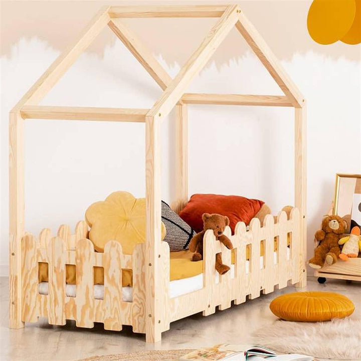 Lit cabane enfant Nature ,bois 90x190cm