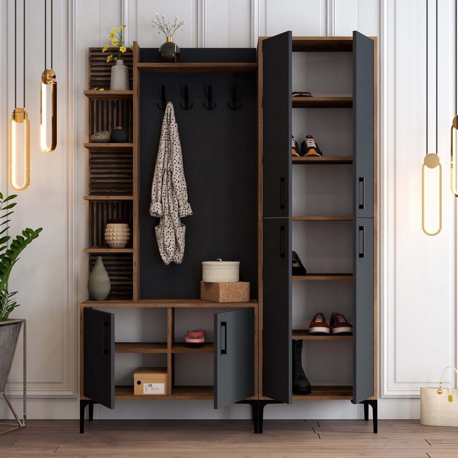 Stand Viyana DA - Walnut, Anthracite