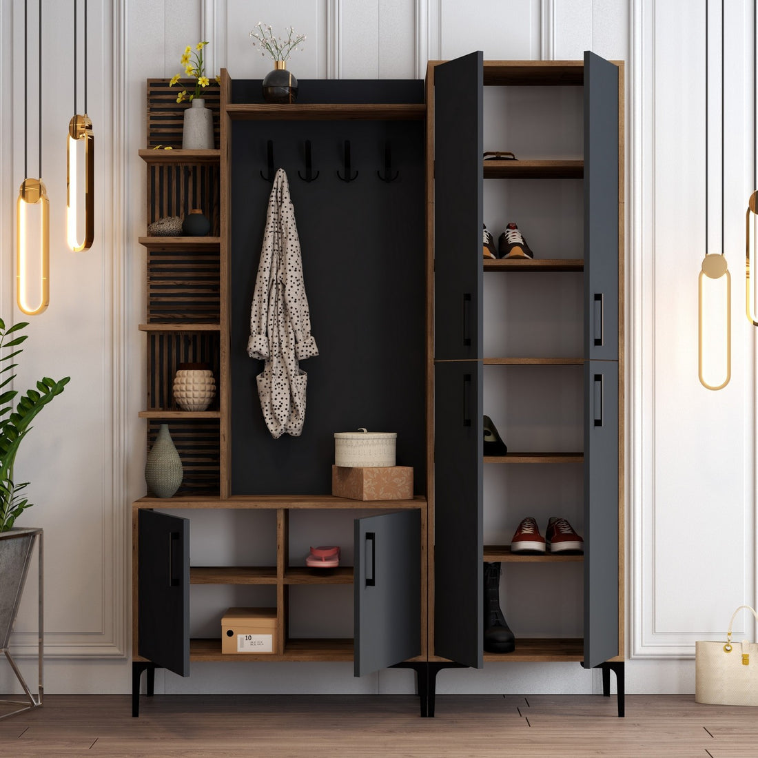 Stand Viyana DA - Walnut, Anthracite