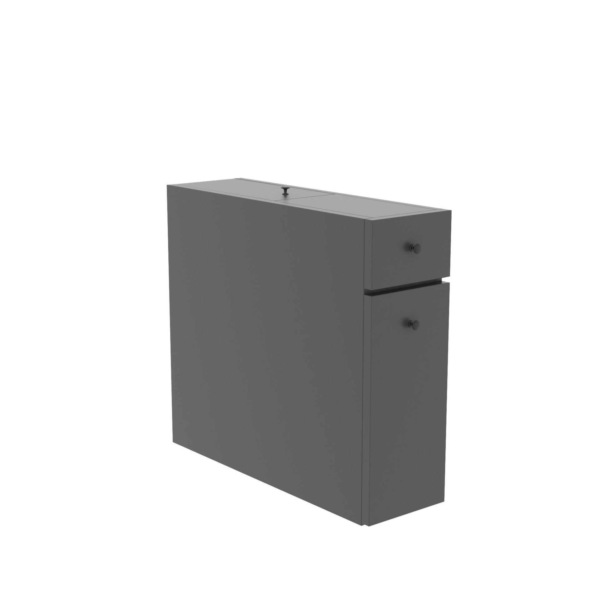 Meuble de salle de bain Caleen avec tiroirs anthracite