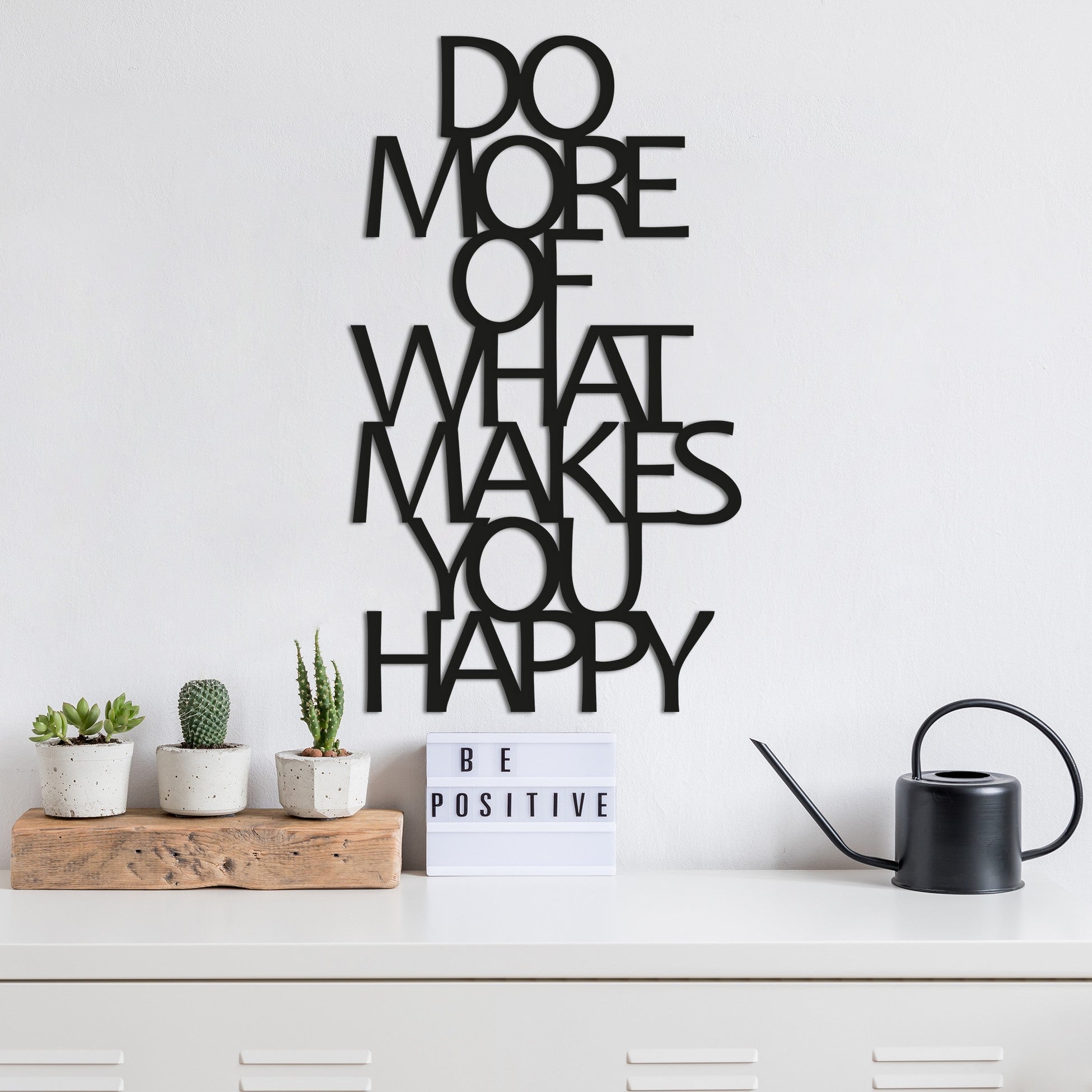 Accessoire mural en métal décoratif Do More Of What Makes You Happy
