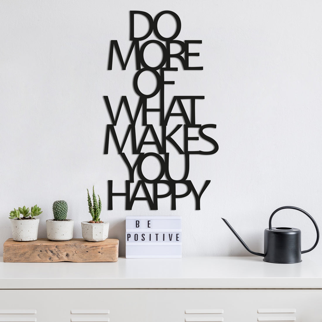 Accessoire mural en métal décoratif Do More Of What Makes You Happy