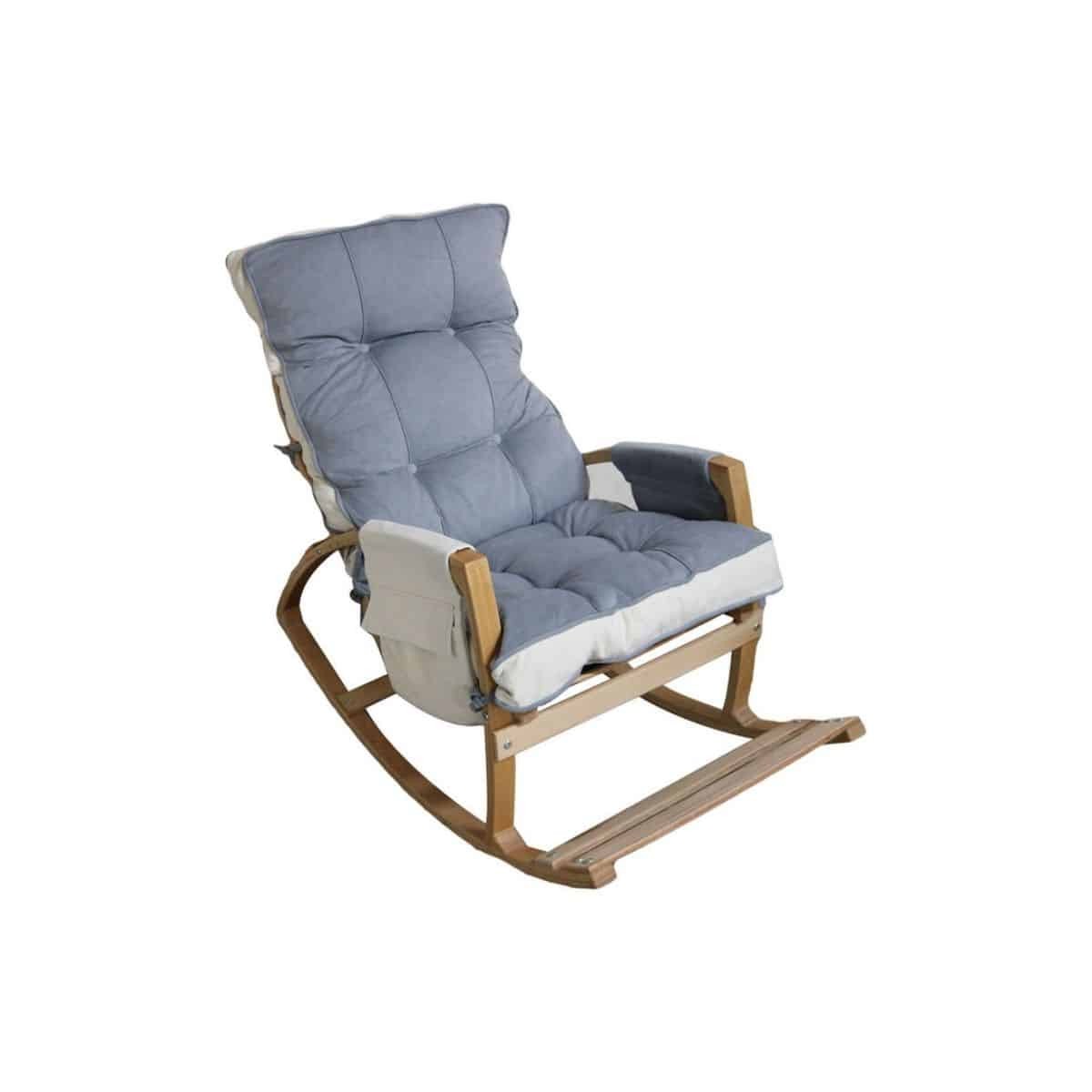 Vezir Lux Fauteuil à bascule gris crème