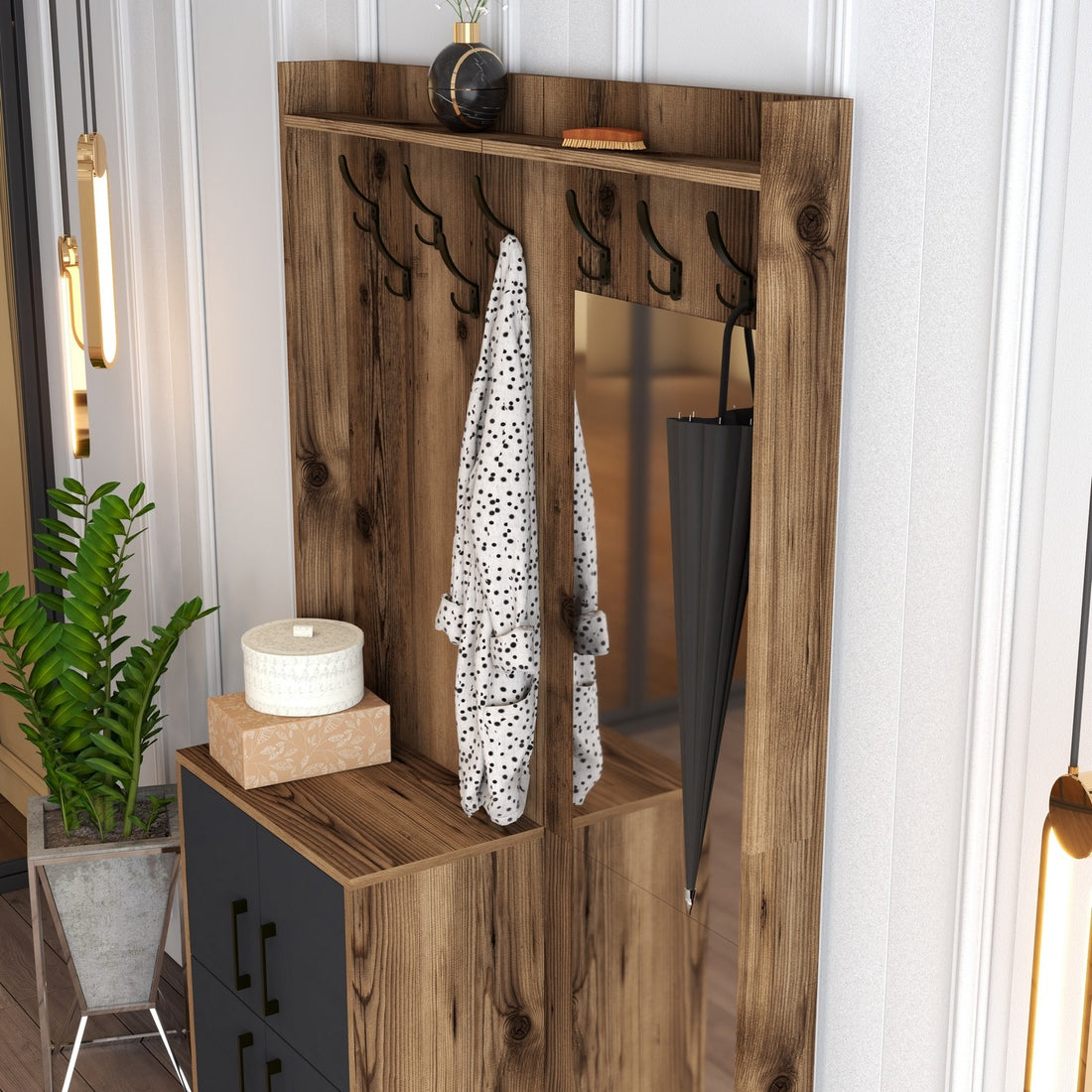 Stand Berlin BC - Walnut, Anthracite