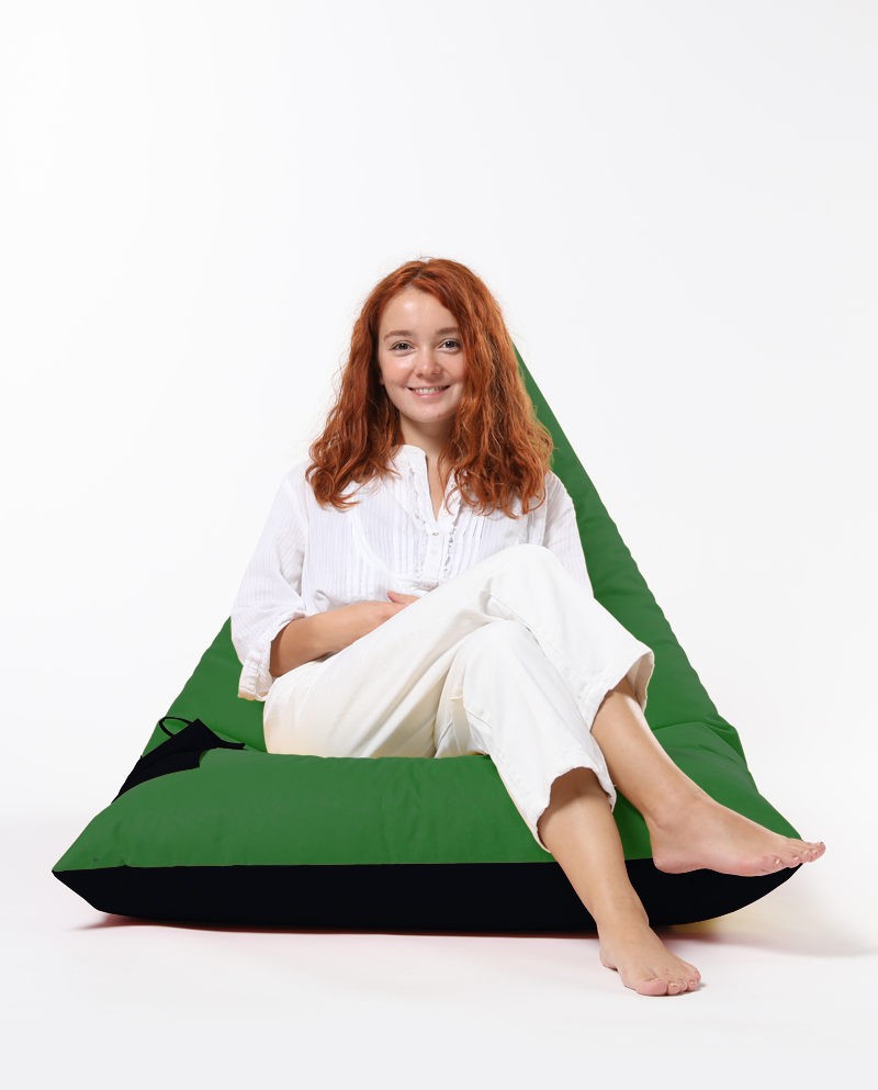 Pouf de jardin Pyramid Large Double Color Bed Pouf - Green