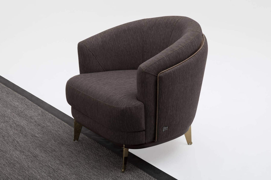 Violet Fauteuil Bergère marron