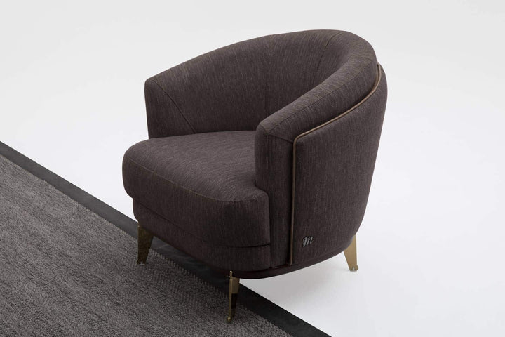 Violet Fauteuil Bergère marron